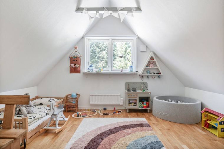 Rum på övervåningen, i dag lekrum